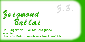 zsigmond ballai business card